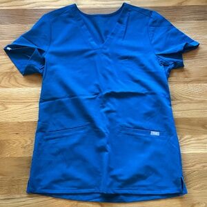 Figs scrubs bluish green top (medium)